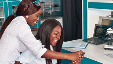 two female scientists