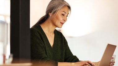 female on laptop